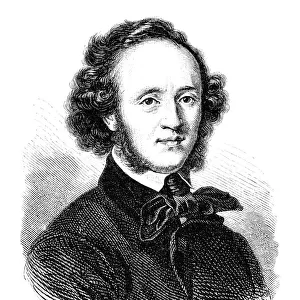 Felix Mendelssohn german composer and pianist portrait