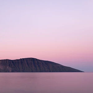 Fugloy island in the light of the midnight sun, Fugloy, Norooyar, Faroe Islands, Denmark