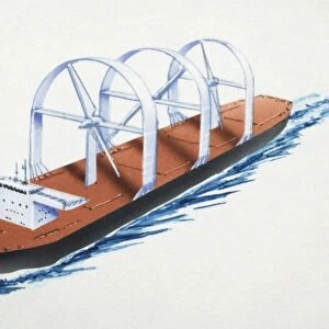 Futuristic cargo ship