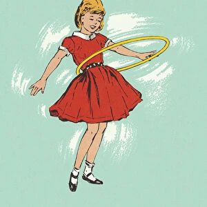 Girl Playing with a Hula Hoop