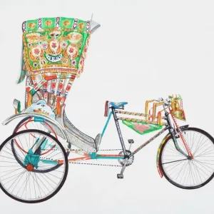 Bangladeshi Rickshaw Side View Print Bangladeshi Rickshaw Side View Print