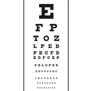 Herman Snellen's 1862 Visual Acuity Chart Print Herman Snellen's 1862 Visual Acuity Chart Print
