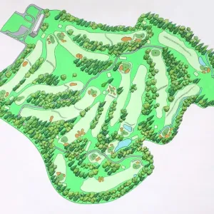Augusta National Golf Course Illustrated Print Augusta National Golf Course Illustrated Print