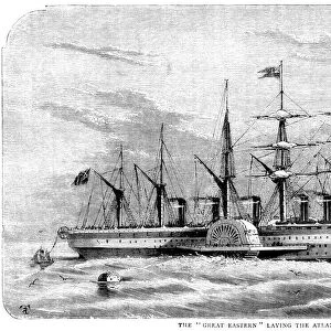 The Great Eastern steamship laying the Atlantic Cable