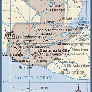 Guatemala country map