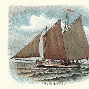 Havre Lugger traditional fishing boat, 19th Century