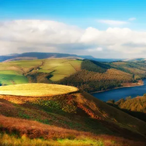 High Above Derwent Dam in Autumn