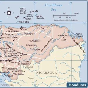 Honduras country map