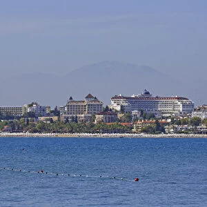 Hotels on the western beach of Side, Turkish Riviera, Antalya Province, Turkey