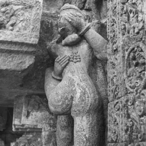 Erotic Sculpture Print, Konarak Temple, India circa 1955 Erotic Sculpture Print, Konarak Temple, India circa 1955
