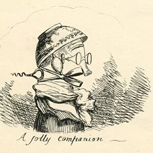 Humour A Jolly Companion Cruikshank 19th century cartoon