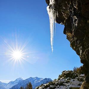 Icicle just after sunrise