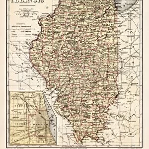 Illinois map 1881