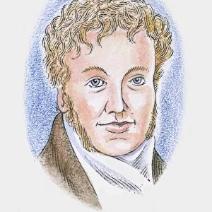 Illustration of French physicist and scientist Andre-Marie Ampere