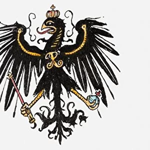 Illustration of German eagle crest