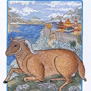 Illustration of Lonely Ram, representing Chinese Year Of The Ram