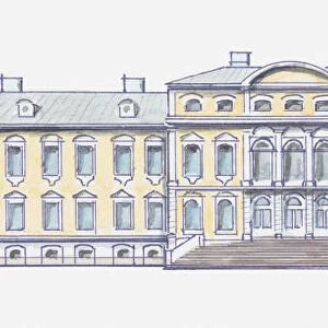 Illustration of Rundale Palace, Latvia