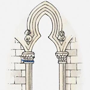 Illustration of a trefoil arch, Beverley, Beverley Minster, Yorkshire, England