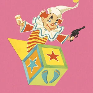Jack in the Box Clown with a Gun