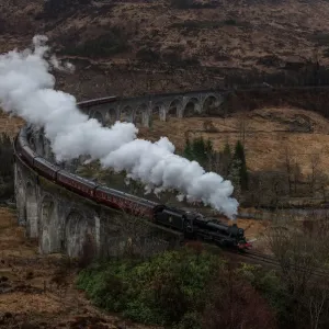 Glenfinnan Viaduct Print - Jacobite Steam Train, Scotland Glenfinnan Viaduct Print - Jacobite Steam Train, Scotland