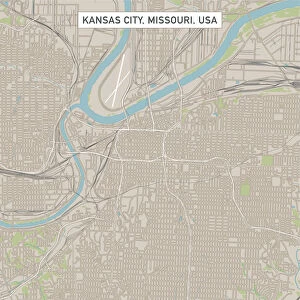 Kansas City Missouri US City Street Map