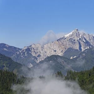 Koschuta massif with Koschutnikturm mountain, Karawanks, Bad Eisenkappel, Carinthia, Austria