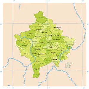 Maps and Charts Mouse Mat Collection: Kosovo