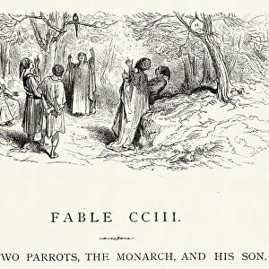 La Fontaines Fables - Two Parrots Monarch and his Son