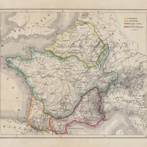 Gaul in the Time of Julius Caesar, 1867 Print