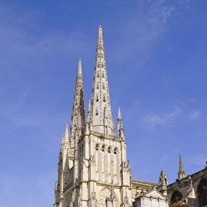 Low angle view of a church, St. Andre Cathedral, Bordeaux, Aquitaine, France