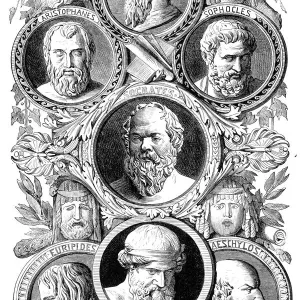 Greek Poets and Philosophers Print Greek Poets and Philosophers Print