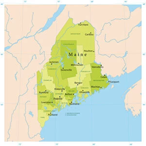 Maine Vector Map