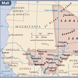 Mali country map