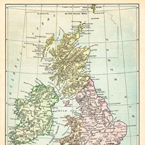 Map of the British Isles 1895
