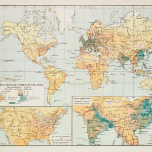 Map of earth population 1895