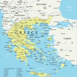 Map of Greece - Vector