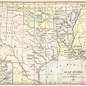 Map Gulf States 1888