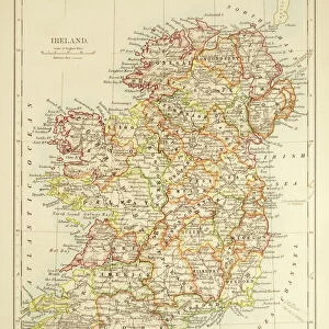 Maps and Charts Metal Print Collection: Ireland