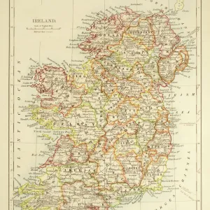 World Map Art Prints: Ireland