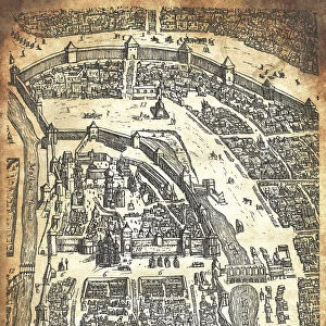 Map of Moscow from 17th century