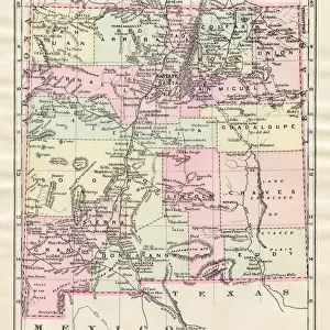 Map of New Mexico 1885
