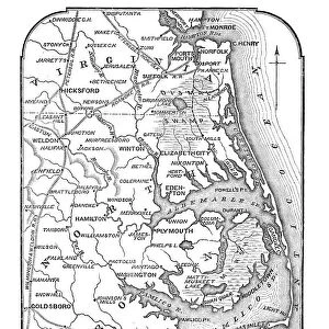 Map of Pamlico and Albemarle Sounds