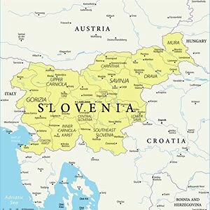 Maps and Charts Mouse Mat Collection: Slovenia