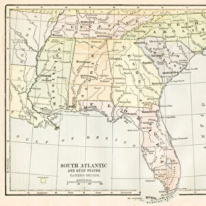 Map Southern States 1888