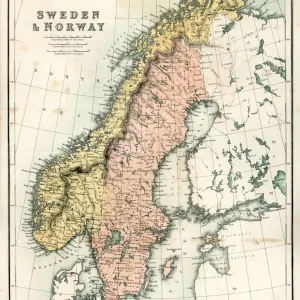 Mapa Antiguo de Suecia y Noruega Mapa Antiguo de Suecia y Noruega