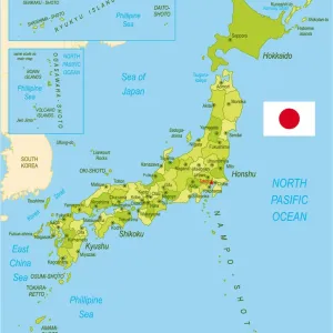 Vintage Japan Map Print - Map Treasures Collection Vintage Japan Map Print - Map Treasures Collection