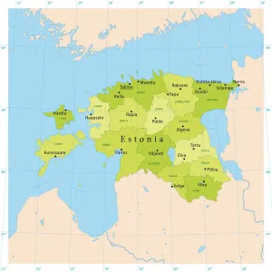Estonia Vector Map Highly Detailed CMYK Print Ready Estonia Vector Map Highly Detailed CMYK Print Ready