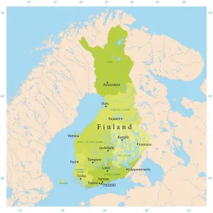 Finland Vector Map Highly Detailed CMYK Print Ready Finland Vector Map Highly Detailed CMYK Print Ready