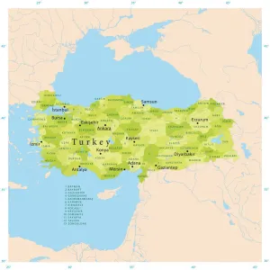 Highly Detailed Turkey Vector Map Print for CMYK Highly Detailed Turkey Vector Map Print for CMYK