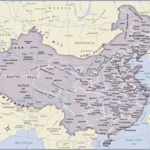 Carte du pays de Chine. Carte du pays de Chine.